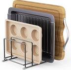 Cutting Board Organizer-1.6in Wide Kitchen Cutting Board Holder Stand for Pan,Baking Sheets,Cookie Sheets with 4 Slots,Baking Sheet Oragnizer(1PC-Medium)