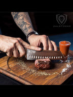 Dalstrong Santoku Knife - 7 inch - Vanquish Series - Forged High Carbon German Steel - POM Handle - Razor Sharp Kitchen Knife Gift- Asian Vegetable Knife - NSF Certified