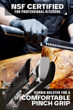 Dalstrong Slicing Knife - 12 inch - Gladiator Series Elite - Granton Edge - Forged High-Carbon German Steel- G10 Handle - Razor Sharp Carving Knife Gift - w/Sheath - Slicer - NSF Certified