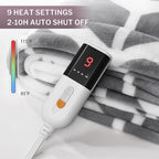 VENTIMI Electric Blanket Heated Throw, 62" x 84" Heated Blanket with 9 Heat Levels & 2 to 10 Hours Auto Off, Fast Heating Blankets with ETL & FCC Certification, Grey