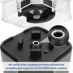 CRANDDI Smart Commercial Blender Digital Touch Screen with Removable Cover, 80oz Capacity, 3 Pre-Set Program with Smoothie, Juice, Cleaning and More, 1500W, 120V, K85TS (Grey)