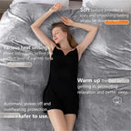 Wapaneus Heated Blanket Electric King Size 90"x100"-Dual Control with 10 Heat Levels 12 Timer Settings and 8 Hours Auto-Shut Off,Fast-Heating Electric Blanket,ETL Listed Machine Washable,Light Grey