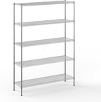 18" Deep x 60" Wide x 86" Height Wire Shelving Kit | 5-Tier | NSF Commercial Storage Rack Unit