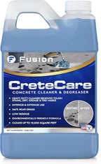 Fusion CreteCare: The Ultimate Concrete Cleaner and Driveway Oil Stain Remover for Garage Floors - Oil and Grease Remover, Super Clean Degreaser, and Outdoor Concrete Stain Solution (128 Fl Oz)