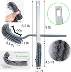 Bathroom Brushes Kitchen Cleaning Brush Set Toilet Bowl Brush Scrub Brush Home Cleaner Floor Stiff Bristles with Adhesive Hooks Plastic Handle Durable 13.5-Inch Deep Cleaning