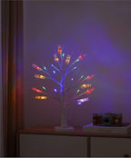 2 Pack Money Tree Gift Card Holder- DIY Birch Tree Lamp with 12 Clips and 24 Twig LEDs, Display Money Cash Photo for Birthday Christmas Home Party Festival Wedding (Coloured 2Pack)