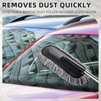 Tanlade 2 Pack Microfiber Car Duster Exterior Scratch Free with Extendable Handle Soft Car Duster Kit for Cleaning Dust Brush Set for Exterior Interior Cleaning Tools (Gray)