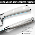 Japanese Chef Knife 8 Inch Professional for Kitchen, High Carbon Stainless Steel Chopping Knife for Vegetable, Razor Sharp Cooking Knife for Meat Cutting with Full-tang Handle