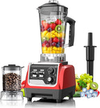 1800W Smoothie Blender and Grinder Combo 70OZ Large Capacity Countertop Blenders for Kitchen High Speed Blender for Smoothies Ice Crushing Frozen Drinks Puree (Dark Red)