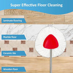 12 Pack Spin Mop Replacements Head, Mop Heads Replace Compatible for Oceda EasyWring 1 Tank System, Deep Cleaning, Microfiber Refills for Hardwood Floors Surface,with 2 Base