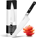 Misen 8" Chef Knife – High Carbon Japanese AUS-10 Stainless Steel – Hybrid German & Japanese Blade – Precision Kitchen Knife for Professionals & Home Cooks – Ultimate Cutting Performance - Black