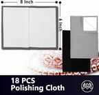 XIAOXINGYUN 18 PCS Silver polishing Cloth,Jewelry Cleaning Cloth for Sterling Silver, Multi-Layer Silver Jewelry Cleaner Cloth Keep Jewelry Cleaning and Shiny (6'' x 8''*18Pcs)
