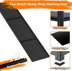 Storage Shelves Heavy Duty, 60" L x 24" W x 78" H Garage Storage Shelves Unit Loads 2960LBS, 4-Tier Adjustable Metal Industrial Utility Shelf Rack for Kitchen, Laundry Room, Warehouse, Basement