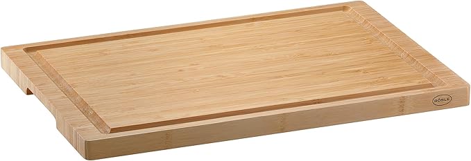 Rösle Basics Line Bamboo Cutting Board with Drip Channel, 15in x 10in