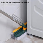 51" Adjustable 2-in-1 Push Broom: Ideal for Tile, Shower, Bathroom, Kitchen, Garage, Deck & Wall. Heavy-Duty Scraper and Stiff Bristles for Efficiently Scrubbing Tough Stains