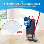8 Pack Microfiber Mop Pad for O-Cedar H2prO Flat Mop System, Reusable Mop Head Replacements, Machine Washable (White*8P)