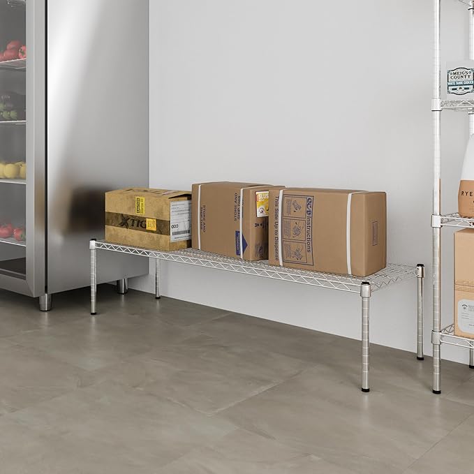 18" Deep x 60" Wide x 14" Height Wire Shelving Kit | 1-Tier | NSF Commercial Storage Rack Unit