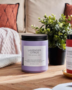 M&SENSE Lavender Citrus Candles, 19.4oz 110H Burn Time Large Natural Soy Candles for Home Scented, Stress Relief Aromatherapy Gifts for Mom Friends Teacher & Spa, Bath, Yoga