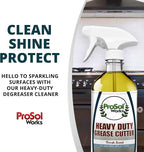 Degreaser Cleaner Heavy Duty Cleaning Spray 16 oz - Kitchen Cleaner for Stubborn Splatters, Stove Top, Grill, Drip Pans, & Oven Cleaner - Safe on All Surfaces - Fresh Scent