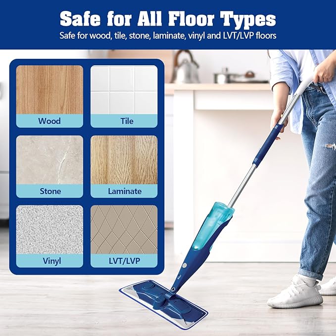 12 Pack 18 Inch Deep Cleaning Replacement Pads Compatible with Bona Family of Mops, Premium Microfiber Floor Mop for Hardwood Floors and Multi-Surface Floor Cleaner