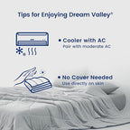 Dream Valley®Outlast®Deepsleep Cooling Comforter, Throw Size, NASA-Grade Space Technology Cooling Blanket for Hot Sleepers Night Sweats, Q-Max > 0.45 Aerocool™Breathable, Cool Grey, 60"x80"