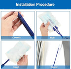 Replacement Handles Compatible with Swiffer Duster Refill, Swiffer Duster Extended Handle,Foldable & Extendable Dust Handle Only(Blue 3pcs)