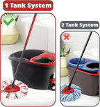 [2025 New Version] Mop Head Replacement - 40% More Cleaning Power，3 Pack Spin Mop Replacement Head for Easy Wring 1-Tank System, Easy Cleaning, Microfiber and Machine Washable