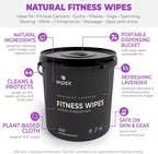 Wipex Gym Wipes for Equipment Bundle - Get 2 Buckets (1) Lemongrass & (1) Lavender Plant-Based Fitness Equipment Wipes, Clean Surfaces & Mats, Safe Gym Cleaner & Peloton Bike, 400 Count (Pack of 2)