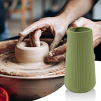 XL Saga Green Ceramic Vase, GUKJOB Cute Flower Vase for Pampas Grass, Home, Living Room, Dining Table, Farmhouse, Office Decor, Bedroom, Table, and Kitchen Shelf (XL Saga Green)