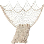 Nature Fish Net Wall Decoration, Ocean Themed Wall Hangings Fishing Net Party Decor for Pirate Party,Wedding,Photographing Decoration