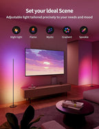 Ailofy Corner Floor Lamp, Corner Lamp Compatible with Alexa & Google Assistant, 16 Million DIY Colors, Sync with Music, App Control, Timer Setting, LED Floor Lamp for Living Room and Bedroom, Black