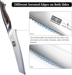 HOSHANHO Bread Knife 8 inch, Japanese High Carbon Stainless Steel Serrated Bread Knife, Professional Bread Cutting Knife for Homemade Bread