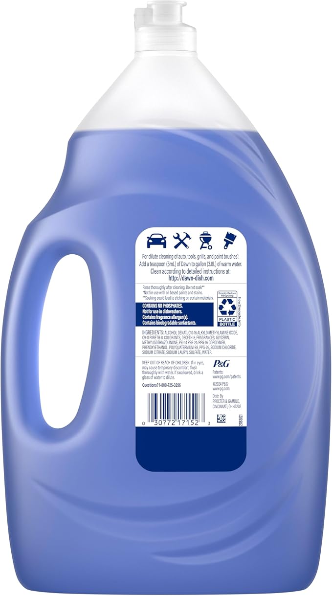 Dawn Platinum Plus PowerSuds Liquid Dish Soap, 51.5 oz. Refill