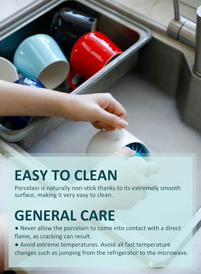 Teocera Ceramic Coffee Mug Set of 4-12 oz Coffee Mugs with Large Handles for Hot or Cold Drinks Like Latte, Cocoa, Tea or Juice - Smooth Ceramic, Dishwasher Safe, Navy