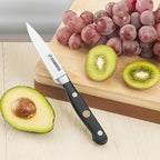 Gioventù Paring Knife 4 inch - Small Kitchen Knife Forged from German Stainless Steel 5Cr15Mov (HRC58), Full Tang, Sharp Paring Knives for Cutting, Peeling, Slicing Fruits and Vegetables