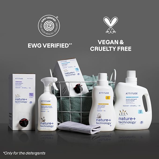 ATTITUDE Liquid Fabric Softener, Plant-Based & Vegan, HE Compatible, Naturally Derived, Pink Grapefruit Scent, 80 Loads, 67.6 Fl Oz