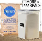 WHITE FEATHER SUPPLIES 2 PC [8.5L / 287 Oz] Extra Large Airtight Food Storage Containers with Lids - BPA Free Kitchen and Pantry Organization Containers for Baking Supplies, Cereal, Flour, Sugar, Rice