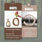 Modern Wooden Glass Test Tube Vase - Desk Plant Decor, Suitable for Home and Office Use