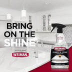 Weiman Quartz Countertop Cleaner and Polish - Clean and Shine Your Countertops Islands and Stone Surfaces with UV Protection, 24 Ounce with MicroFiber Towel, 2 Pack