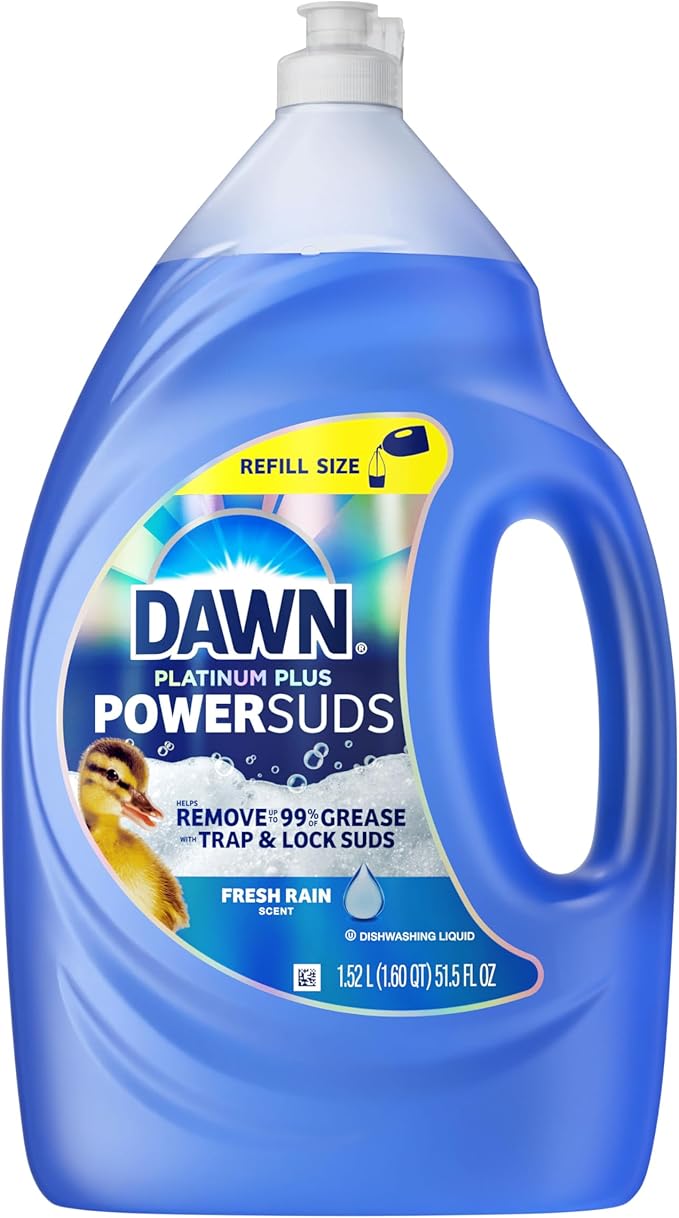 Dawn Platinum Plus PowerSuds Liquid Dish Soap, 51.5 oz. Refill