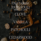 Sweet Water Decor Palo Santo Patchouli Scented Soy Candles – Vanilla, Sandalwood, Musk, and Earthy Palo Santo – Cozy Aroma – 50 Hour Burn – 12oz Tinted Glass Jar for Home Decor and Bedroom Decor