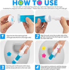 Toilet Gel, 60 Count 5 Kinds Of Scent Toilet Cleaner Bowl Gel Stamp Kit Air Freshener