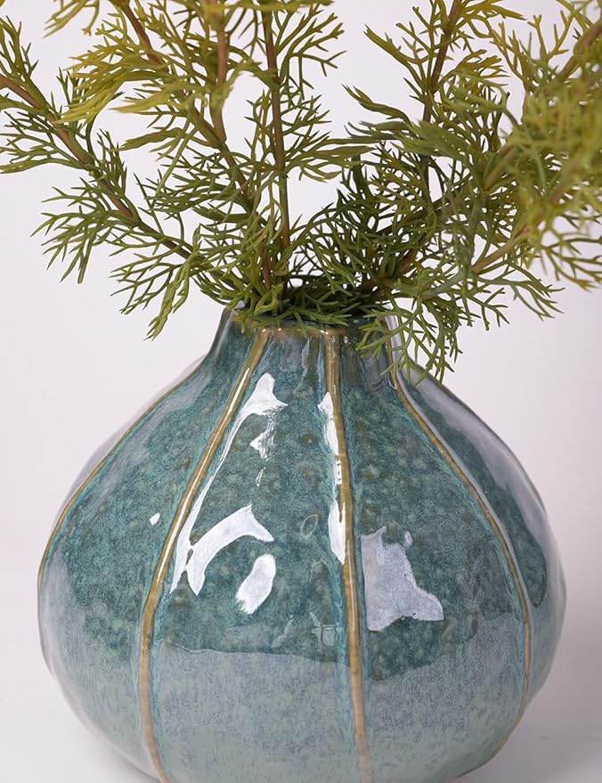 HAUCOZE Ceramic Decorative Vase Modern Decor Statue Table Centerpiece Sculpture Gifts 6.3inch