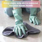 4 Pairs Rubber Kitchen Dishwashing Gloves - Colorful Reusable Household Cleaning Gloves Outdoor Chores for Women & Men (Medium)