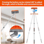 Ceiling Fan Cleaner Duster with 72‘’ Extendable Long Handle Cleaning Duster Kit, Reusable Chenille & Microfiber Mop Head for High Ceiling Fan Blade Wall Blinds Cobweb