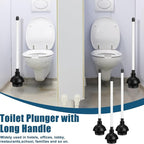 Hushee 8 Pcs Toilet Plunger Bulk Heavy Duty for Bathroom Double Thrust Force Cup Commercial Toilet Bowl Plunger Pump Clogged Solution for Bathroom Hotel Stores
