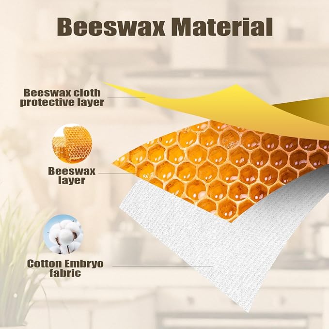 Reusable Bread Bags for Homemade Bread, Large Cotton Beeswax Bags, Sourdough Bag, Beeswax Bag, Sourdough Storage(2 Pack) Noblefuny