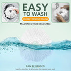 4 Pack Spin Mop Refill Replacement Head Compatible with EasyWring Spinning Mop, with 1 Swivel Mop Base, 100% Microfiber Deep Cleaning Machine Washable - White (1-Tank System)