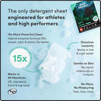 Apex Eco-Friendly Unscented Laundry Detergent Sheets (60 Loads) – 15x Powerful Sport Laundry Sheets Detergent, Hypoallergenic, No Plastic Waste - Travel friendly fabric softner sheet - USA Based