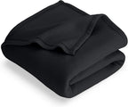 Bare Home Polar Fleece Blanket - Full/Queen - Black - Warm & Cozy - Premium Fleece - Throw for Bed, Sofa, Camping, Travel and Cold Nights - Lightweight Blanket (Full/Queen, Black)